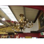 A 19th Century Rococo 24 branch bronze chandelier,