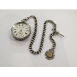 A silver pocket watch retailed by H.