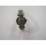 A Griffon 18 jewel, 9ct white gold wristwatch,
