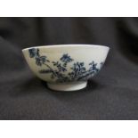 An 18th Century Lowestoft slop bowl in the Two Dromedaries pattern,