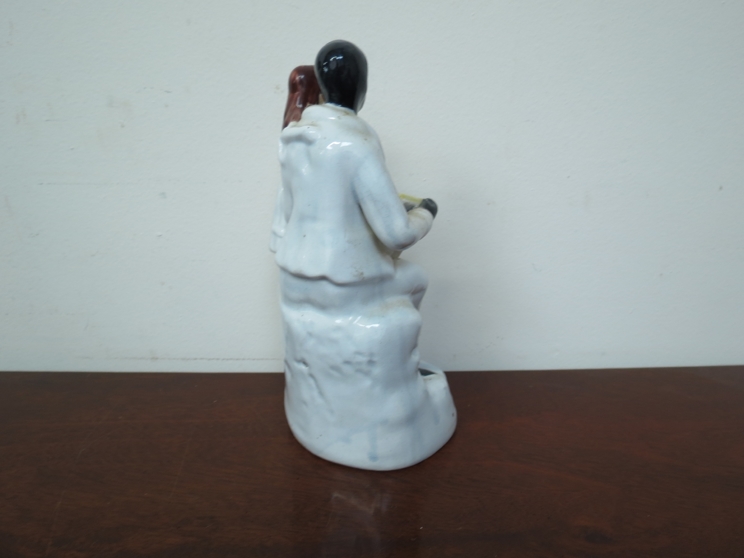 A 19th Century Victorian Staffordshire figure black servant with girl, - Image 3 of 4