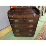 A mahogany shops dressing chest with fold over mirror,