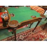 A Georgian mahogany games table with concertina action to back legs a/f