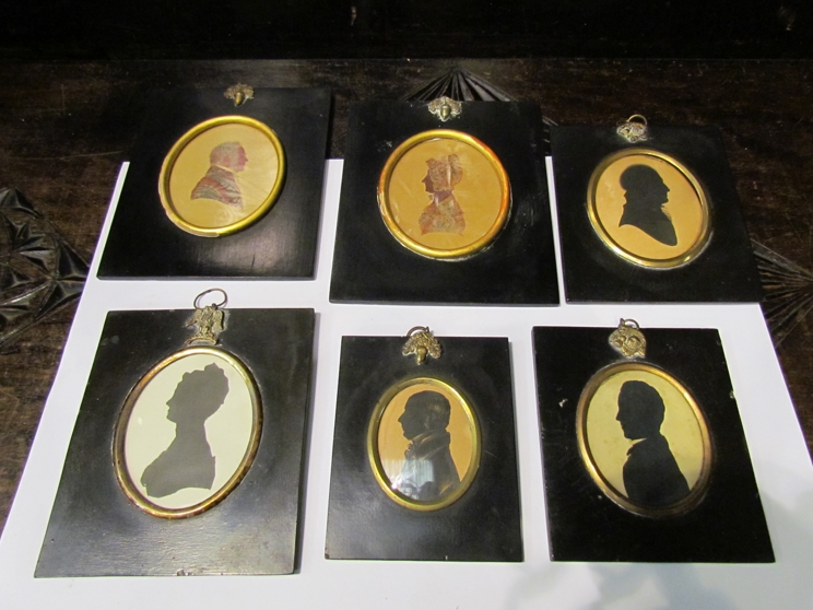 A collection of 19th Century silhouette portraits