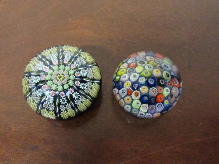 Two 19th Century millefiori paperweights