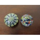 Two 19th Century millefiori paperweights
