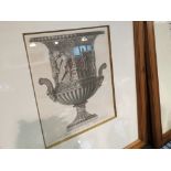 A set of eight Italian engravings of urns,