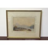 DAVID COX (1783-1859): Lake in Westmorland, framed and glazed watercolour,