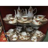 An Old Country Rose coffee and dinner service approximately 60 pieces