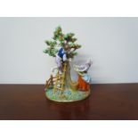 A Sitzendorf porcelain figural group Apple pickers,