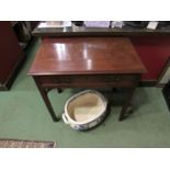 Circa 1780 a mahogany side table,