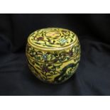 A Chinese stoneware barrel,
