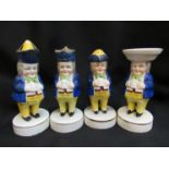 A four piece Staffordshire cruet set,