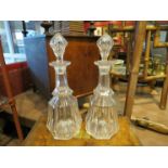 A pair of Georgian glass decanters
