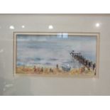 HOLLOWAY: 20th Century watercolour of a coastal inlet, another similar scene,