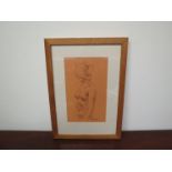 A Signed nude study of female, in oak frame,