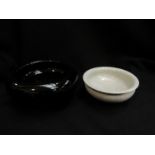 Two 20th Century brush wash bowls, one with Kangxi mark to base,