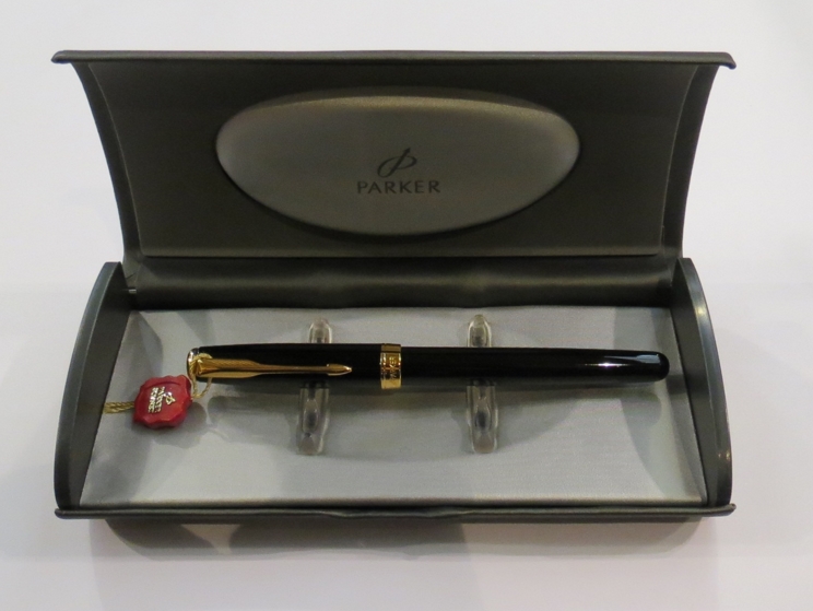 A Parker fountain pen with nip stamped 18k, - Image 2 of 2