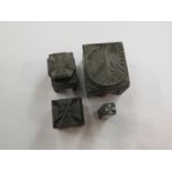 Three early-mid 20th Century German Iron Cross medal ink / wax stamps,
