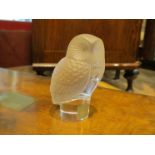 A Lalique crystal owl, 8.