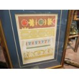 Eight framed 19th Century chromolithographs from 'The Most Beautiful Walls if Pompeii reproduced in