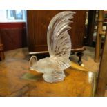 A Lalique crystal cockerel,