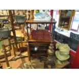 A Victorian burr walnut and inlaid music cabinet,