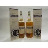 Cragganmore 12 year old single malt scotch whisky, Speyside, 70cl x 2,