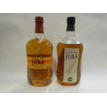Isle of Jura 10 years old single malt scotch whisky, 70cl in tin and Isle of Jura 10 years old,