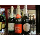 Nine bottles of various sparkling wines including Asti,