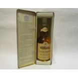 Glen Moray 12 years old single Highland malt scotch whisky "Highland Regiments" bottling with tin