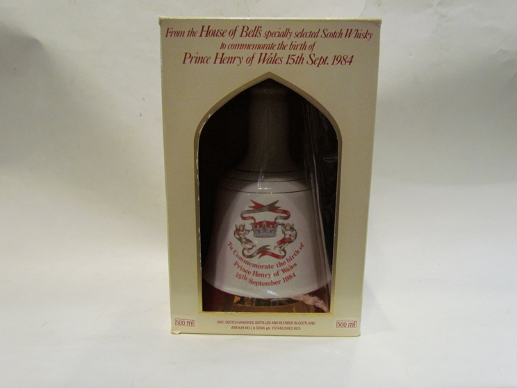 Bells Scotch whisky decanter in box celebrating Prince Henry of Wales Birth - Image 2 of 2