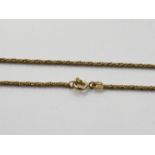 A 9ct gold rope twist necklace