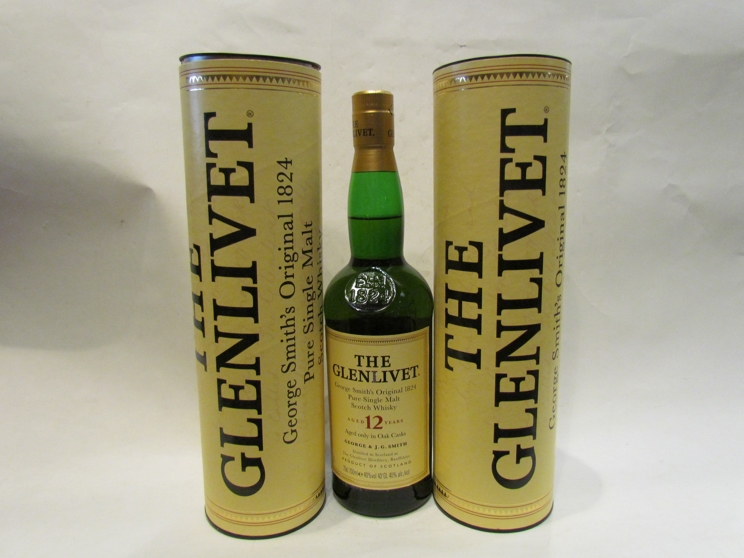 The Glenlivet 12 years old pure single malt scotch whisky, 70cl x 2, - Image 2 of 2