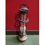 An Aldadin Industries Ltd London hanging oil lamp