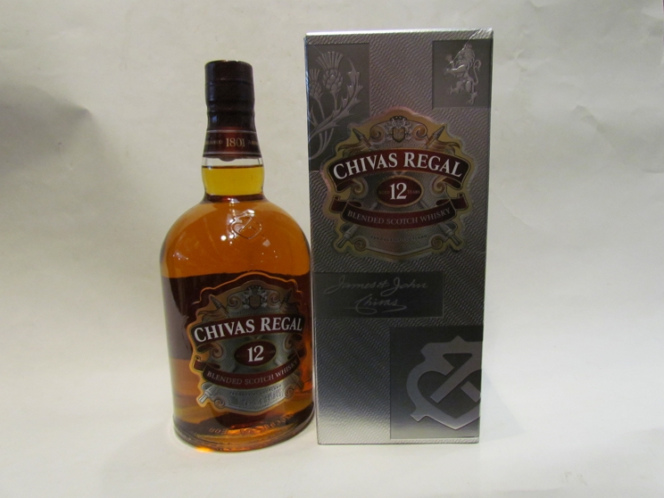 Chivas Regal, aged 12 years blended Scotch whisky, 1 litre,