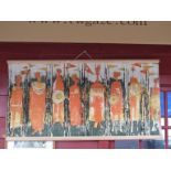 Tibor Reich "Age of Kings" fabric circa 1964 wall hanging 110cm wide x 57cm high