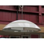 A Danish white painted metal ceiling light,