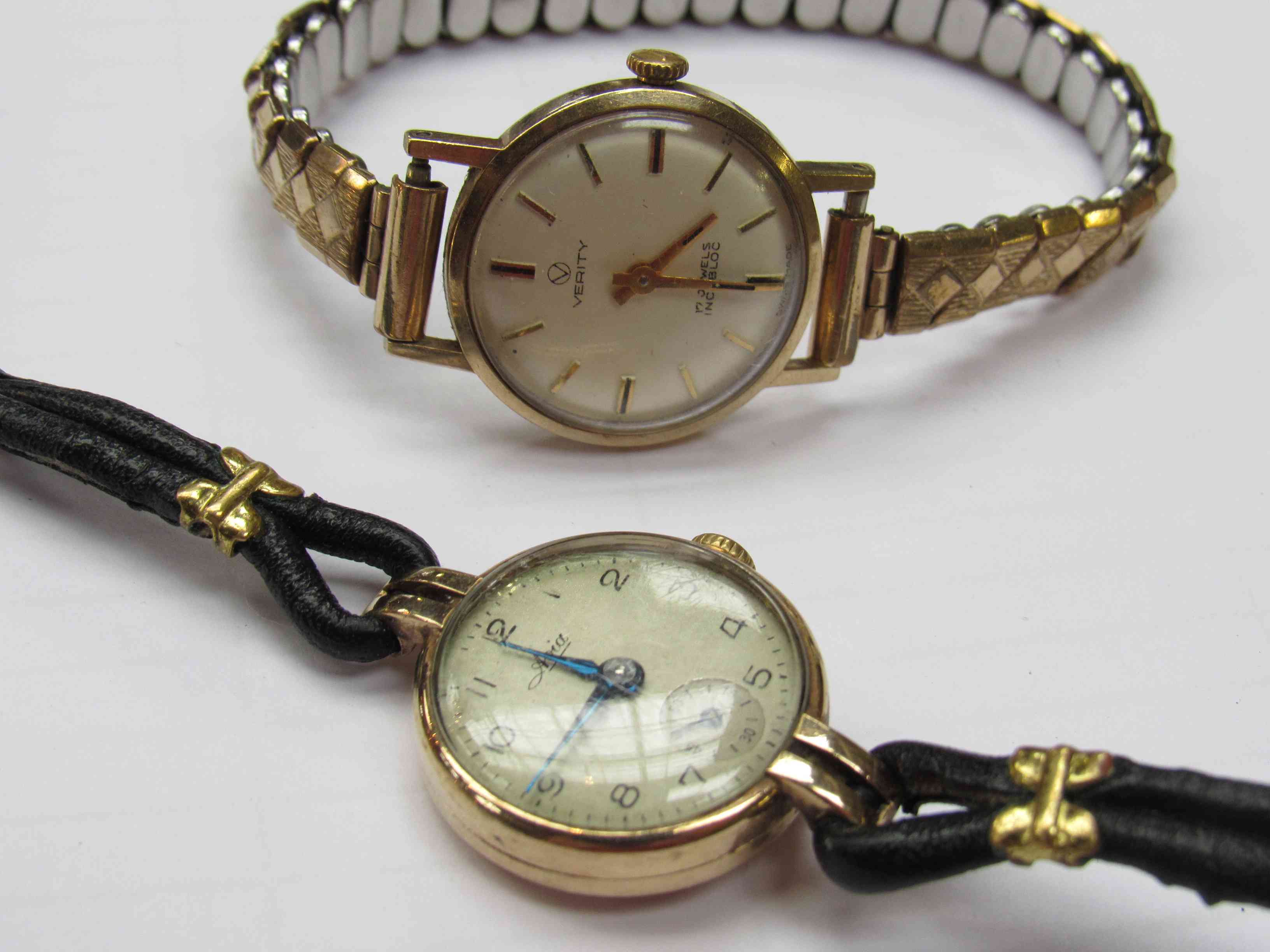 Two 9ct gold lady's watches - Avia and Verity