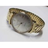 A Rotary 9ct gold cased wristwatch with silvered dial,