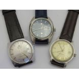 Three vintage gents Tissot wristwatches including Seastar
