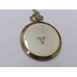 An early to mid 20th Century bi-metallic 18ct white and yellow gold jump hour pocket watch of slim