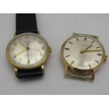 Two 9ct gold gent's wristwatches: Garrard and Avia