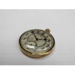 An 18ct gold Continental pocket watch circa 1930's, Tavannes Watch co.