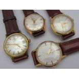 Four vintage gents wristwatches: Atlas, Titus,