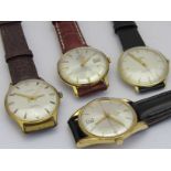 Four vintage gents wristwatches: Anker, Swiss Emperor,