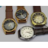 Four vintage gents Oris wristwatches