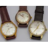 Three vintage gents MuDu wristwatches