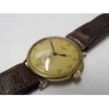 LONGINES: An 18ct gold cased gent's manual wind wristwatch,