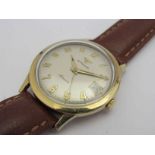 WITTNAUER: an automatic gent's steel and gold plated wristwatch with silvered dial,